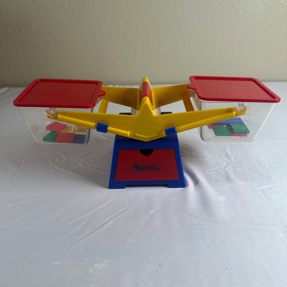 Learning Resources Primary Bucket Balance Scale with Weights and Storage Drawer